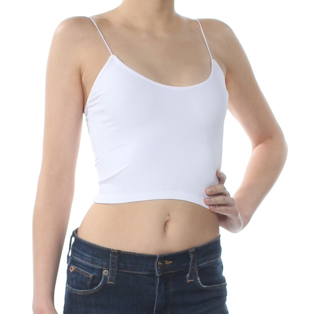 Free People White Brami Tank Size XS/S NWT  Crop Cami FP Basics - Picture 3 of 3